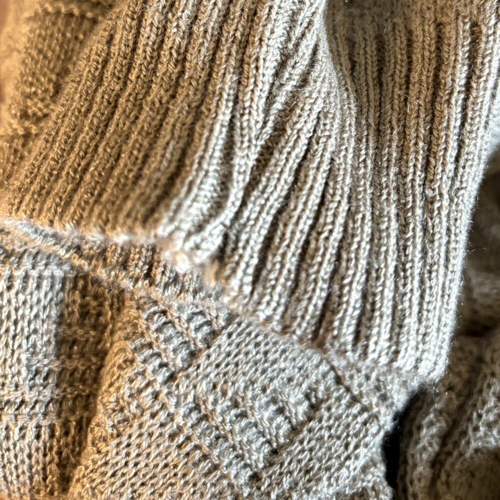 Vintage Pronto Uomo Italian Made Sweater Men's Size LT Pullover Khaki L Tall - Picture 12 of 12